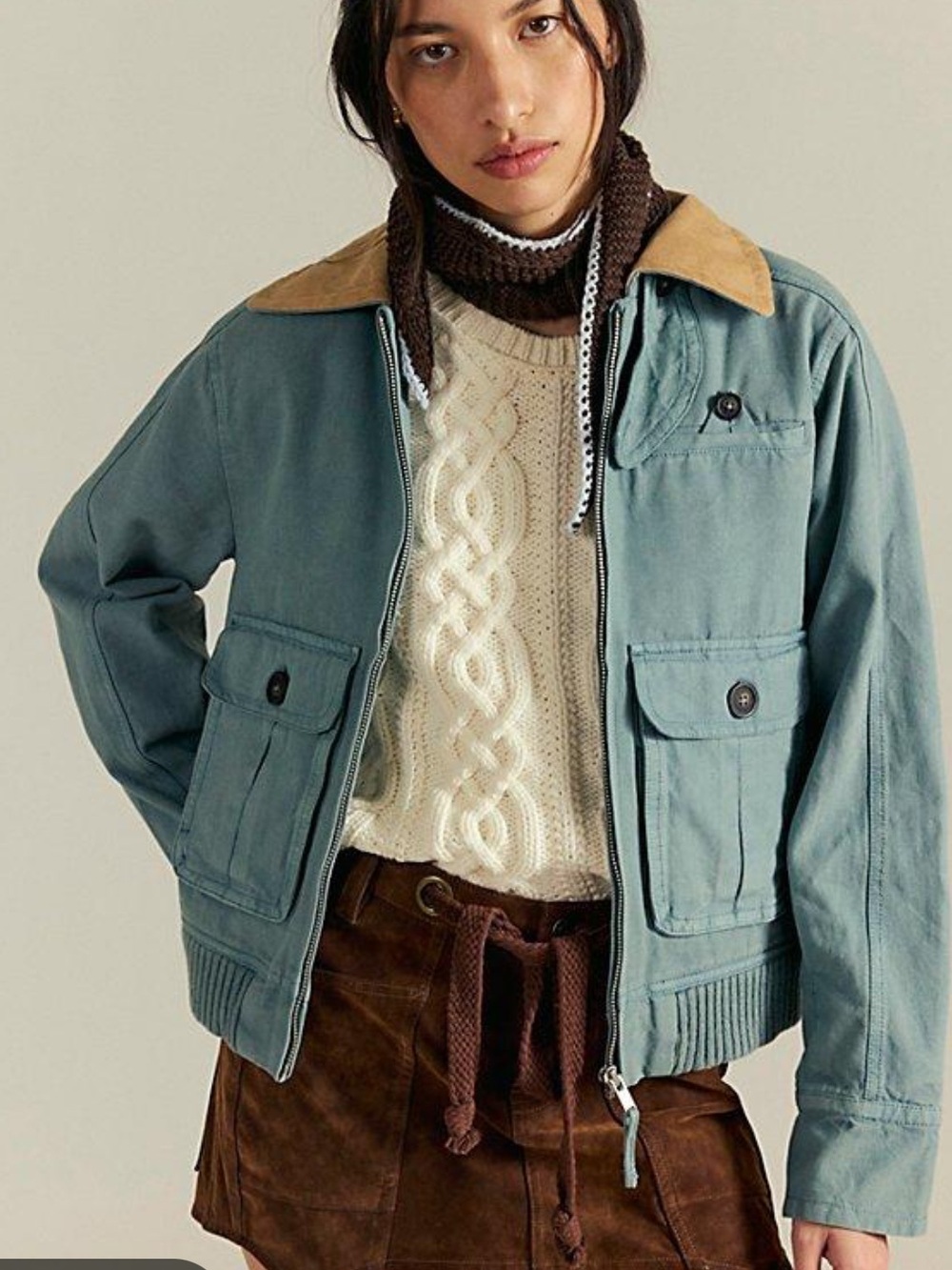 Free People Harley Jacket in North Atlantic Blue